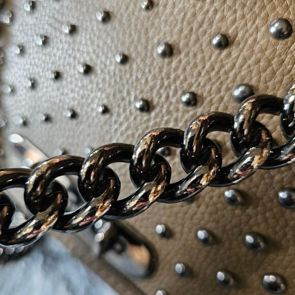 Coach Swagger Shoulder Bag In Pebble Leather With Ombre Rivets Purse - Picture 5 of 9